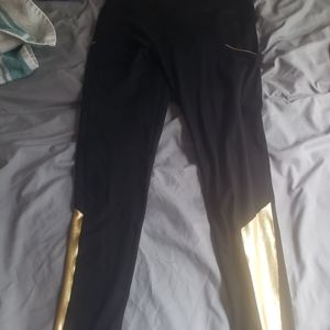 Wodbottom Gold and Black Leggings